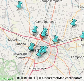 Mappa Fornace Morandi, 35133 Padova PD, Italia (6.81333)