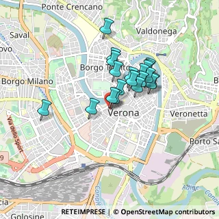 Mappa Vicolo Morette, 37121 Verona VR, Italia (0.677)