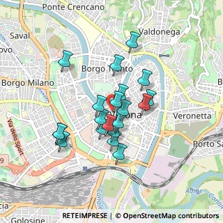 Mappa Vicolo Morette, 37121 Verona VR, Italia (0.6995)