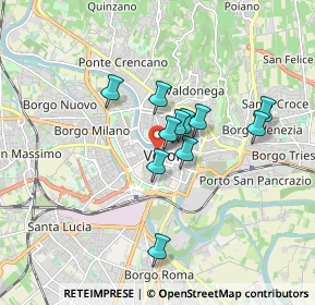 Mappa Vicolo Morette, 37121 Verona VR, Italia (1.26091)