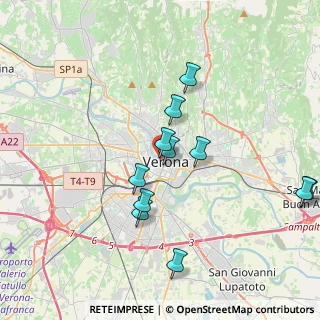 Mappa Vicolo Morette, 37121 Verona VR, Italia (3.64273)