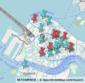 Mappa Fondamenta de la Latte, 30125 Venezia VE, Italia (0.8055)