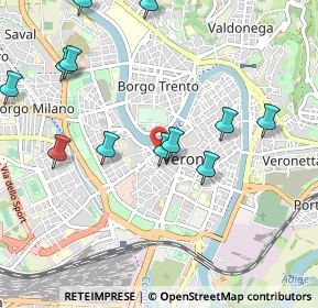 Mappa Corso Castelvecchio, 37121 Verona VR, Italia (1.12083)