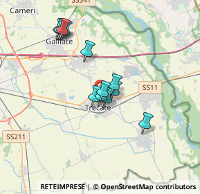 Mappa Via Cervino, 28069 Trecate NO, Italia (2.82333)