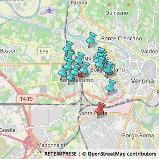 Mappa Vicolo Cortili, 37139 Verona VR, Italia (1.15333)
