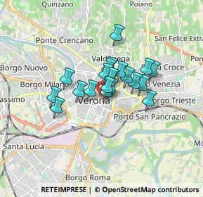 Mappa Via Pietro Frattini, 37121 Verona VR, Italia (1.0805)