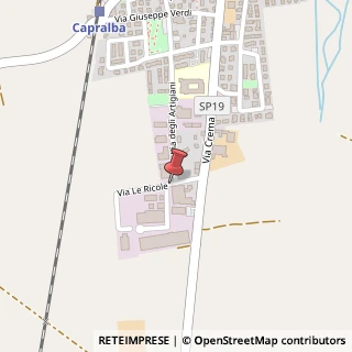 Mappa Via delle Ricole,  1, 26010 Capralba, Cremona (Lombardia)