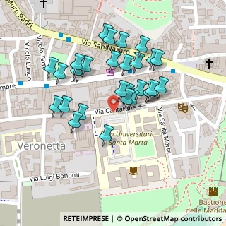 Mappa Ex Caserma Santa Marta, 37129 Verona VR, Italia (0.09286)