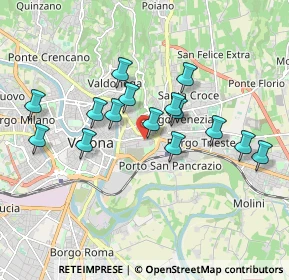 Mappa Via Cantarane, 37129 Verona VR, Italia (1.63067)