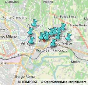 Mappa Via Cantarane, 37129 Verona VR, Italia (1.01286)