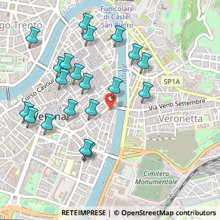 Mappa Piazza San Fermo, 37121 Verona VR, Italia (0.5505)