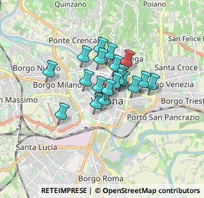 Mappa Vicolo Brusco, 37121 Verona VR, Italia (1.037)