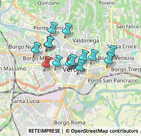 Mappa Vicolo Brusco, 37121 Verona VR, Italia (1.28786)