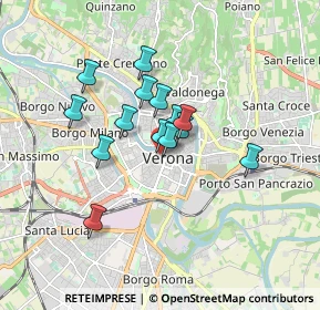 Mappa Vicolo Brusco, 37121 Verona VR, Italia (1.255)