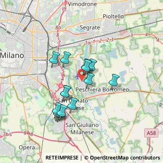 Mappa Via Giuseppe Garibaldi, 20068 Peschiera Borromeo MI, Italia (2.96143)