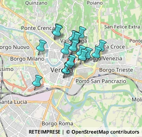 Mappa Stradone San Fermo, 37121 Verona VR, Italia (1.087)