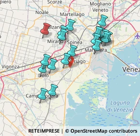 Mappa 30034 Mira VE, Italia (7.03632)