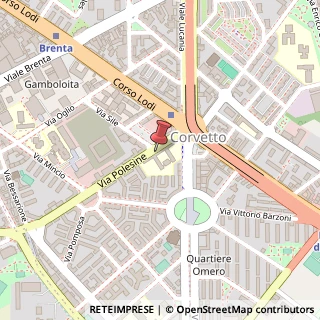 Mappa Via Polesine, 12, 20139 Milano, Milano (Lombardia)