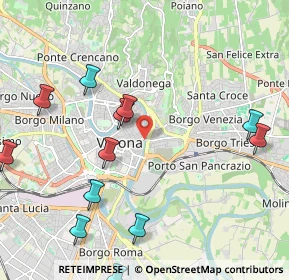 Mappa Via Dogana, 37121 Verona VR, Italia (2.52583)
