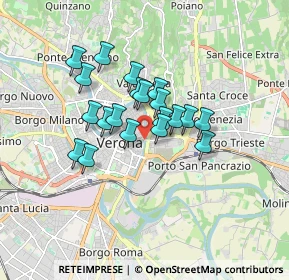 Mappa Via Dogana, 37121 Verona VR, Italia (1.2505)