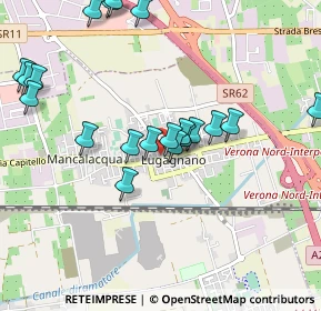 Mappa Via Alcide De Gasperi, 37060 Lugagnano VR, Italia (1.026)