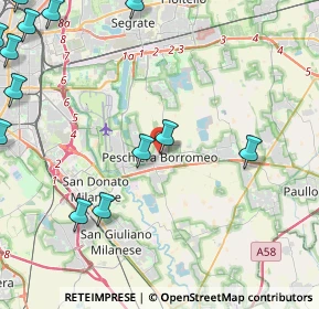 Mappa P.za R. Lombardi, 20068 Peschiera Borromeo MI, Italia (6.36154)