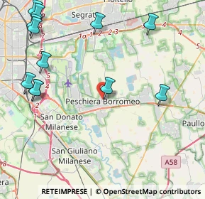 Mappa Piazza Riccardo Lombardi, 20068 Peschiera Borromeo MI, Italia (5.5375)