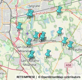 Mappa P.za R. Lombardi, 20068 Peschiera Borromeo MI, Italia (3.56929)