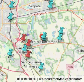 Mappa P.za R. Lombardi, 20068 Peschiera Borromeo MI, Italia (4.44214)