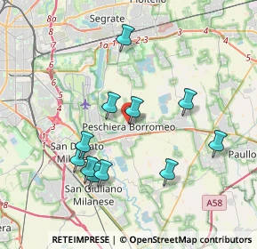 Mappa Piazza Riccardo Lombardi, 20068 Peschiera Borromeo MI, Italia (3.66364)