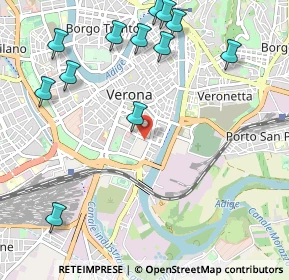 Mappa Via dello Zappatore, 37122 Verona VR, Italia (1.29333)