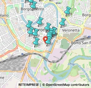 Mappa Via dello Zappatore, 37122 Verona VR, Italia (1.0215)