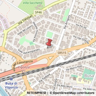 Mappa Viale Dell'Artigianato, 3, 35010 Vigonza, Padova (Veneto)
