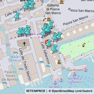 Mappa Calle Vallaresso, 30124 Venezia VE, Italia (0.05833)