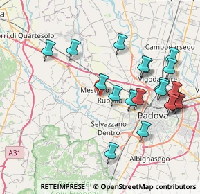 Mappa Via Giovanni Falcone, 35035 Mestrino PD, Italia (8.4175)