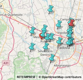 Mappa Via Giovanni Falcone, 35035 Mestrino PD, Italia (7.5695)