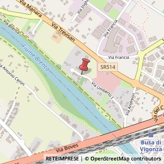 Mappa Via Umberto I,  1, 35010 Vigonza, Padova (Veneto)