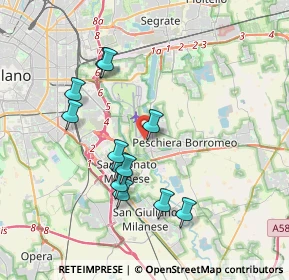Mappa Via della Boscana, 20068 Peschiera Borromeo MI, Italia (3.48667)