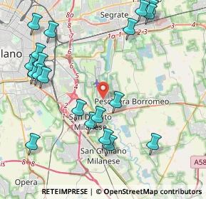 Mappa Via della Boscana, 20068 Peschiera Borromeo MI, Italia (4.997)