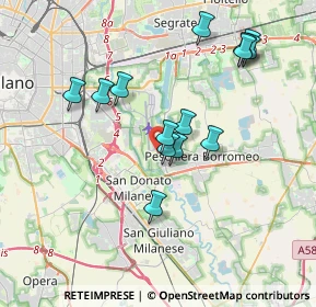 Mappa Via della Boscana, 20068 Peschiera Borromeo MI, Italia (3.52286)