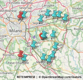 Mappa Via Carlo Goldoni, 20068 Peschiera Borromeo MI, Italia (7.58588)