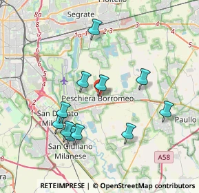 Mappa Via Carlo Goldoni, 20068 Peschiera Borromeo MI, Italia (3.69364)