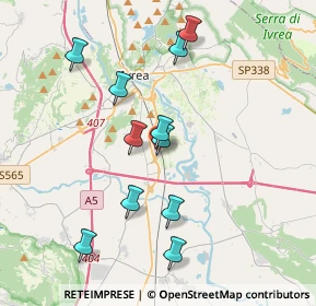 Mappa Via Cuneo, 10015 Ivrea TO, Italia (3.65455)