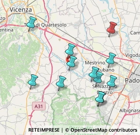 Mappa Via S. Eurosia, 35030 Veggiano PD, Italia (7.88667)