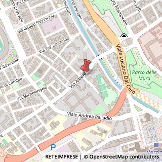 Mappa Via Albere,  19, 37138 Verona, Verona (Veneto)