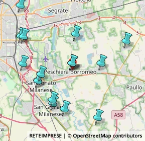 Mappa Via Giacomo Leopardi, 20068 Peschiera Borromeo MI, Italia (4.26706)