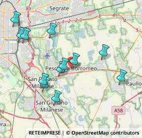 Mappa Via Papa Giovanni XXIII, 20068 Peschiera Borromeo MI, Italia (4.035)