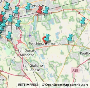 Mappa Via Papa Giovanni XXIII, 20068 Peschiera Borromeo MI, Italia (6.7555)