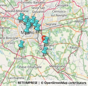 Mappa Via J.F. Kennedy, 20097 San Donato Milanese MI, Italia (6.84909)