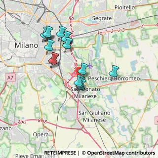 Mappa Via J.F. Kennedy, 20097 San Donato Milanese MI, Italia (3.55833)